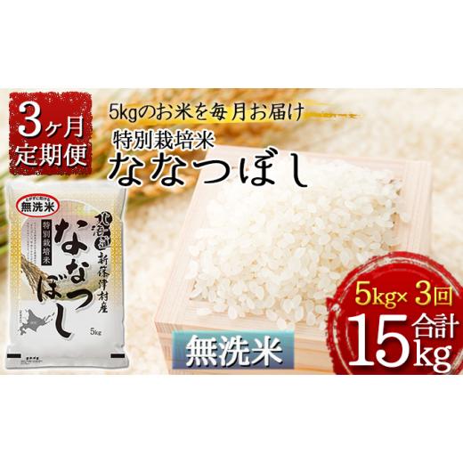 ふるさと納税 北海道 新篠津村 特別栽培米ななつぼし5kg×3ヶ月連続お届け