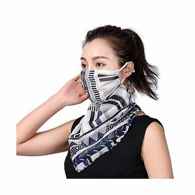 Qintian レディース ェイスカバー マスク ネックカバー 日焼け防止 ネックウォーマー 両用 花柄 おしゃれ シフォン素材 薄地 冷感 通気性 通販 Lineポイント最大get Lineショッピング