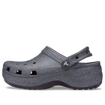 (WMNS) Crocs Classic Platform Glitter II Clog 'Black'