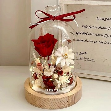 情人節首選【Flora Flower】小花叢永生花夜燈-花遇和風 乾燥花 永生花 生日 情人節 蛋糕 禮物