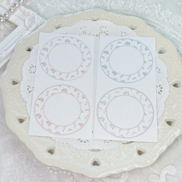 Floral pattern round frame material