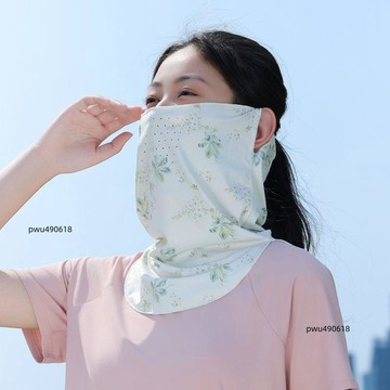 臺灣出貨 2026新款夏季防紫外線防曬面罩頸部全包圍頭戴圍脖多用防曬口罩潮