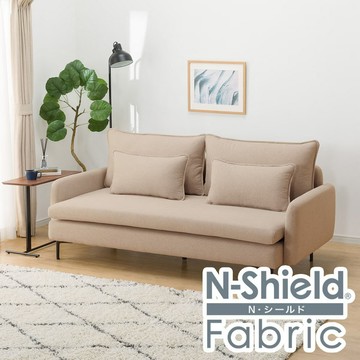 ◎耐磨耐刮 防潑水貓抓布 布質3人用沙發 MS01 N-S布 AQ-BE NITORI宜得利家居