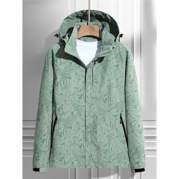 戶外沖鋒衣男女士春秋季可拆卸連帽夾克衫防風防水登山服迷彩外套