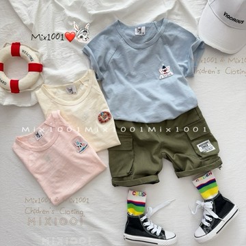 🌈✨mix1001造型兔兔🐰小老虎🐯熊熊🐻竹節棉上衣✨兒童可愛繡立體動物貼布上衣 5-17