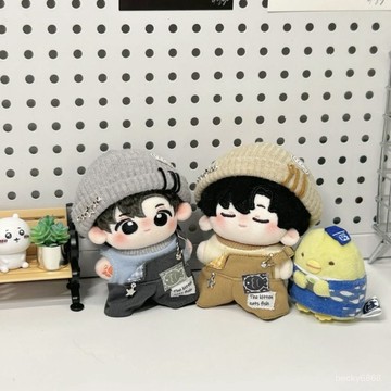 臺灣出貨 10cm娃衣 棉花娃娃衣服 背帶褲娃衣 可愛衣服套裝 公仔毛絨玩偶替換裝酷帥娃衣 娃娃裝 娃娃配件 娃衣