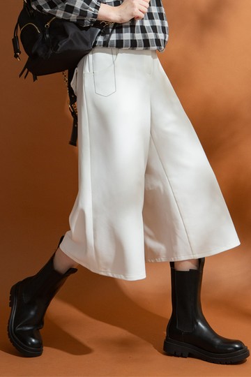 MW 後鬆緊壓線寬版八分褲