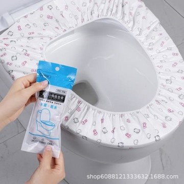 馬桶墊獨立包裝一次性無紡布馬桶墊PE塑料袋馬桶圈印花智能馬桶墊
