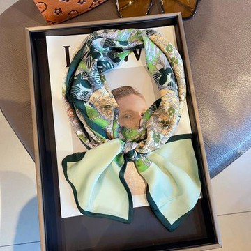 杭州絲綢超美的花色圖案長條小絲巾真絲細窄長多功能發帶飄帶圍巾