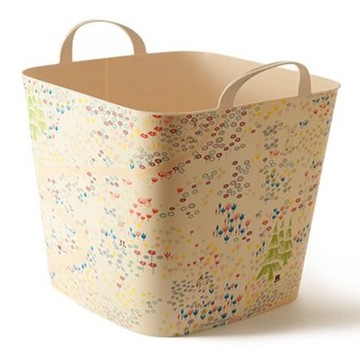 日本stacksto - 日本 Stacksto X MOOMIN 聯名收納籃-(花田) (33.5*33.5*34.6cm)