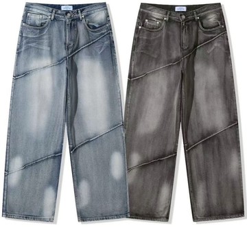 Chemistry_Boys - 韓國 MPT757 LAB #9712  水洗刷色  丹寧長褲 (二色)