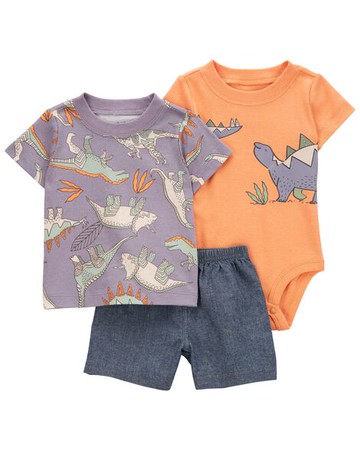 Baby 3-Piece Dinosaur Little Short Set