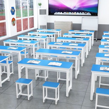 【台灣公司 可打統編】培訓桌廠家直銷長條桌單雙人課桌椅中小學生補習班輔導培訓班書桌 y8182