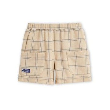 簡單比得格紋五分褲 (吸濕排汗)