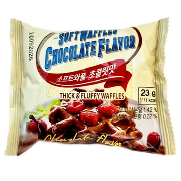 韓國Soft waffles格子鬆餅-原味 / 巧克力 (575g/袋)-巧克力