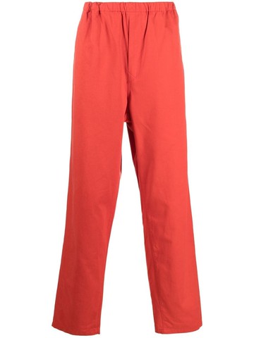 Undercover - straight-leg cut trousers - men - Cotton - 4 - Orange