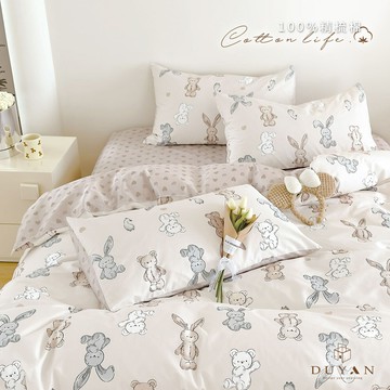 床包被套組(薄被套)-單人/雙人/加大 / 40支精梳棉 / 小布玩偶 台灣製