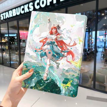 初音未來2021款ipad9保護套pro2020蘋果mini6外套ipod迷你4殼air5適用2平板3帶筆槽十第10代三折2022妮露2019