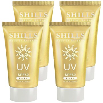 SHILLS 舒兒絲 很耐曬超清爽美白出水防曬凝乳 抗UVA/UVB SPF50  4件  40ml