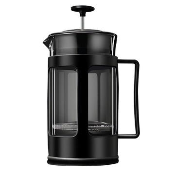 雙用冷熱咖啡手沖壺 1000ml 高硼硅玻璃 304不鏽鋼 PP材質 台灣監製  黑色  1個