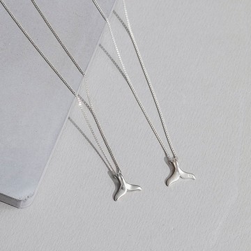 │純銀│鯨魚小尾巴．項鍊