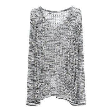 夏季新防曬罩衫女夏季外搭寬鬆氣質鏤空針織上衣設計感小衆空調衫