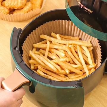 家用加厚食品級食物墊紙空氣炸鍋專用紙盤烤箱圓形鋁箔硅油錫紙盤