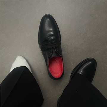 cleanfit褶皺德比鞋黑色巫師尖頭皮鞋男款厚底增高紅底商務正裝鞋