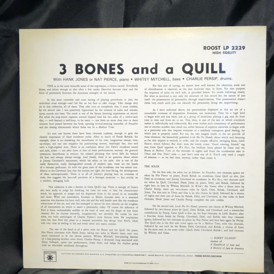 Gene Quill   Bones And A Quill  LP ROYAL ROOST RECORDS ・FRESH SOUND RECORDS