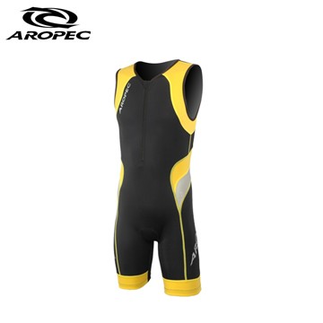 AROPEC Lion Man 獅子 男款連身無袖短褲三鐵衣 黑/黃