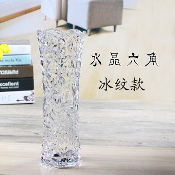 花瓶玻璃裝飾 現代簡約百合富貴竹大號水培客廳裝飾 透明花插裝飾