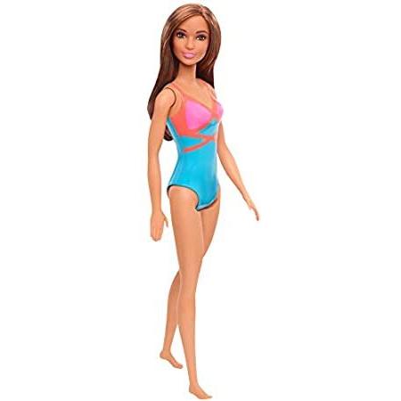 Barbie Doll, Brunette, Wearing Swimsuit, for Kids to Years Old