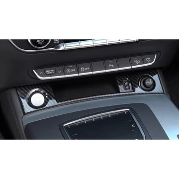 ~歐力斯~奧迪 AUDI 18-24年 Q5 點菸器裝飾框 USB充電座裝飾框 點煙器面板 碳纖維紋