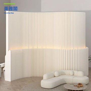 免運 紙藝發光折疊屏風隔斷 墻假墻辦公室展廳直播間背景墻美容院隔斷墻【MYG10211】