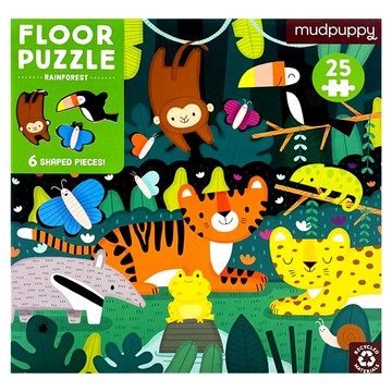 mudpuppy 造型地板拼圖 雨林 Set 25片  6個造型  1盒