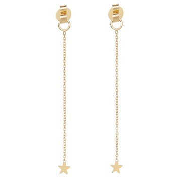 Tada & Toy 星星墜鏈金色耳後掛-長鏈