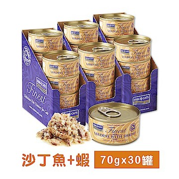 海洋之星FISH4CATS 沙丁魚&蝦貓罐 70g(30罐)