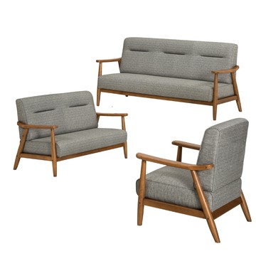 Homelike 喜家居1+2+3人座貓抓皮沙發組(2361)