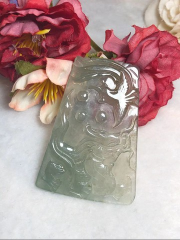 多寶晶石/天然翡翠A貨/龍鳳牌結婚禮物/情侶禮物/結婚禮物/龍鳳珮