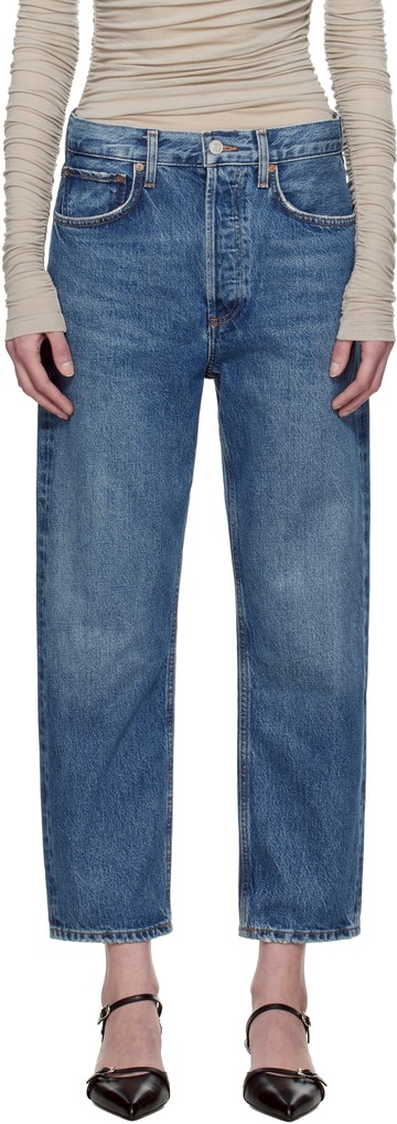 AGOLDE 蓝色 90's Crop Mid Rise Straight 牛仔裤