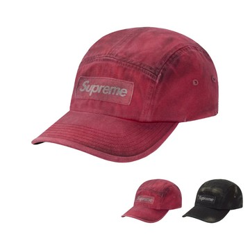 SUPREME 仿舊染 棉質 斜紋布 五分割 OVERDYED CAMP CAP (FW25H83)