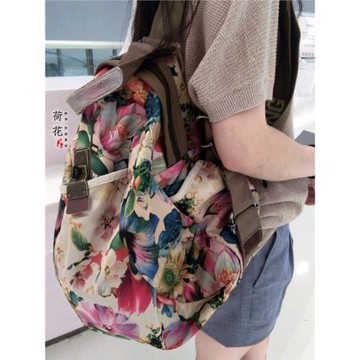 閻雙創造2024新款正品女包雙肩包大號布藝彩色民族出游背包2093-3