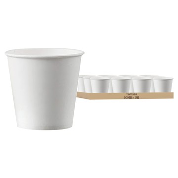 Tamsaa 空白紙杯 180毫升 獨立包裝 多用途 適用於冷熱飲品  500個  1組