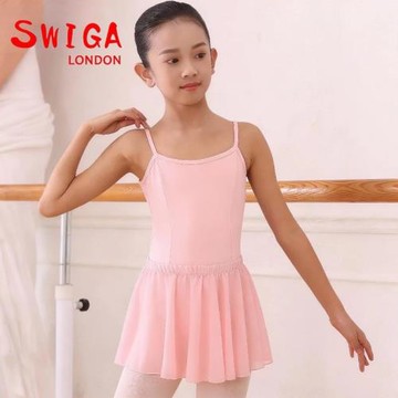 swiga兒童吊帶練功服考級舞蹈服芭蕾體服夏季女童棉