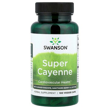Swanson, Super Cayenne，100 粒素食膠囊