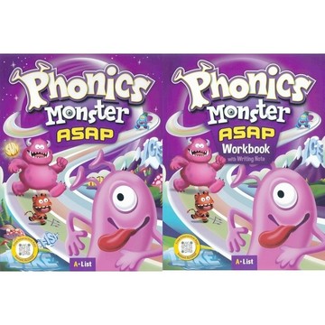<麗文校園購>Phonics Monster ASAP [ Student Book / Workbook with Writing Note ]  A*List  9791169513456/9791169513463