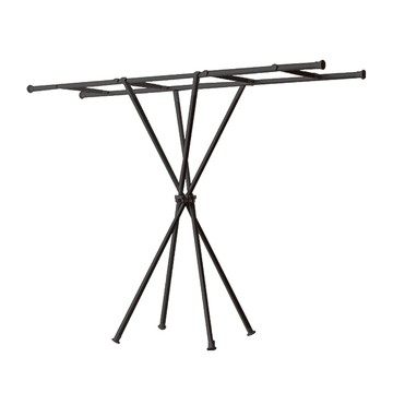 SHCJ 生活采家 雙桿折疊落地晾曬衣架 黑色 139 x 49.5 x 121cm