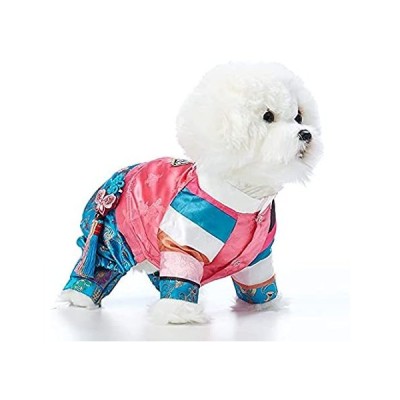 Dog Puppy Korean Traditional Dress Hanbok Costume 1pcs Saekdong Pants All-i 並行輸入品