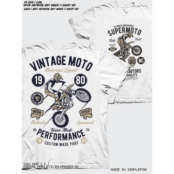 美式潮牌街頭潮流復古骷髏摩托車印花短袖高街t恤衫重磅純棉加厚