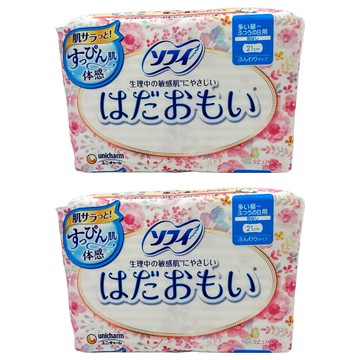 SOFY 蘇菲 日本原裝進口 敏感肌衛生棉 日用量多 無翼型  21cm  32片  2包